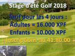 Stages d'été golf 2018